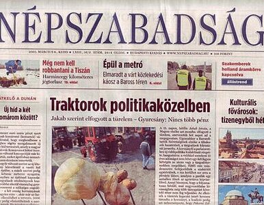 Miniatura: Węgierski dziennik skarży ustawę medialną...