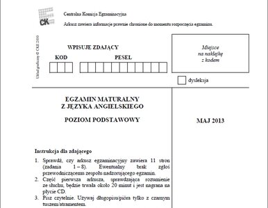 Miniatura: Matura 2013. Zobacz arkusz egzaminacyjny z...