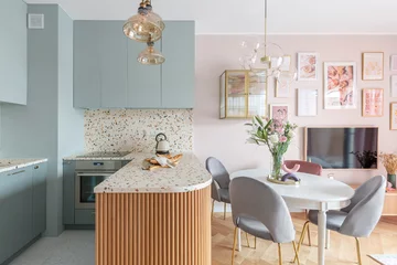 Kuchnia otwarta na salon, proj. Decoroom 