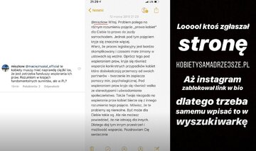 Screenshot z&nbsp;InstaStory Macieja Musiała. Aktor odpowiedział na&nbsp;komentarz internauty