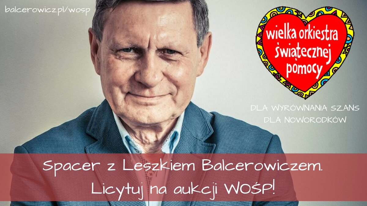 Leszek Balcerowicz przypomina na Twitterze o licytacji spaceru z nim po Świętokrzyskiej i wzdłuż Alei Ujazdowskich, czyli od Ministerstwa Finansów do KPRM. 
