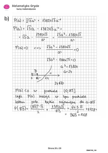Zadanie 16 cd &ndash; Matura 2024. Matematyka &mdash; poziom rozszerzony, Formuła 2015 &mdash; arkusze z&nbsp;odpowiedziami