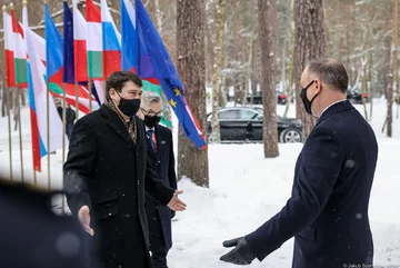 Ceremonia oficjalnego powitania prezydentów państw Grupy Wyszehradzkiej przez prezydenta Andrzeja Dudę 