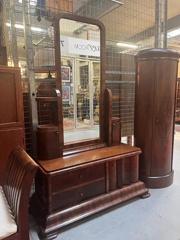 Tremo z szufladami i półeczkami Biedemeier chyba, tremo, Bronisze, antyki