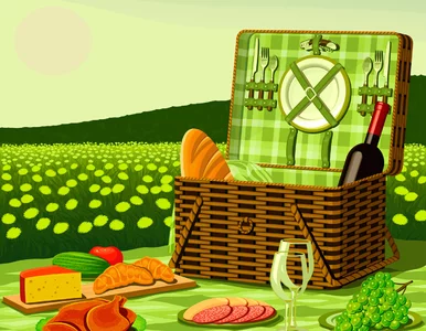 Miniatura: Koszyczek piknikowy