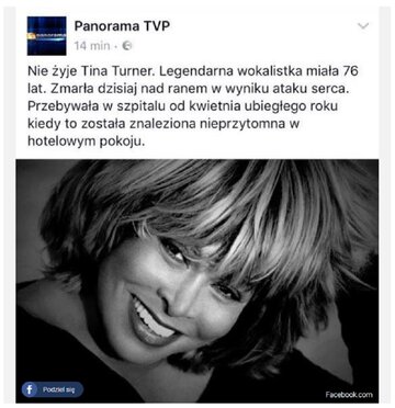 Panorama uśmierciła Tinę
