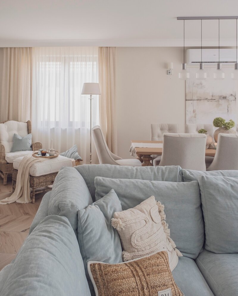 Dom inspirowany stylem Hamptons, projekt Katarzyna Fanajło