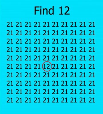 Znajdź liczbę 12 &ndash; rozwiązanie