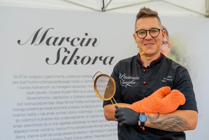Marcin Sikora, szef kuchni Winiarni Zamojskiej