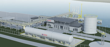 Wizualizacja projektu LNG małej skali w&nbsp;Gdańsku
