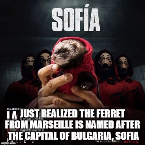 Mem zainspirowany serialem „Dom z papieru”