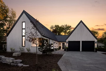 Potrójny dom w stylu skandynawskim, projekt Dory Azar 5800-01, v2com, Dory Azar