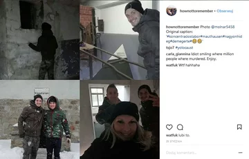 Pamiątkowe zdjęcie z Auschwitz 