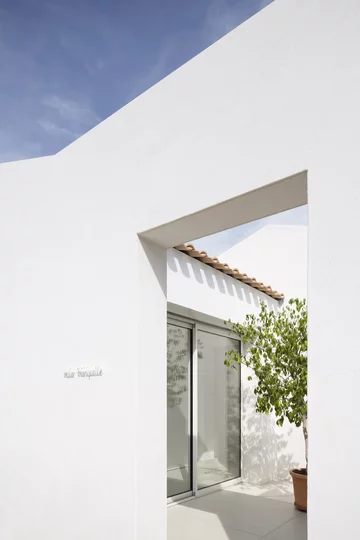 Jak się ukryć przed spojrzeniami sąsiadów? Dom na małą działkę projektu Artelabo V2com, 2524-01, mały domek, bez okien