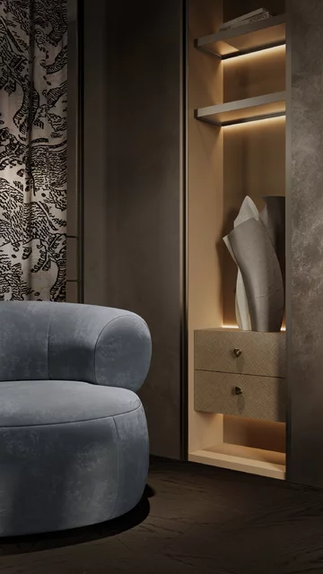 Apartament z widokiem na park, projekt Modeko Studio 