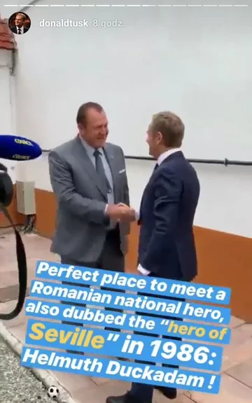 Donald Tusk i Helmuth Duckadam 