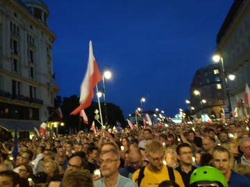 Protest przed Pałacem Prezydenckim 