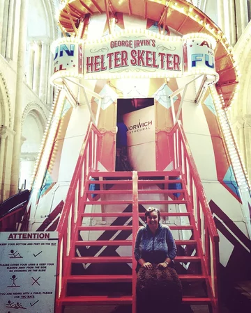 Zjeżdżalnia w katedrze w Norwich 