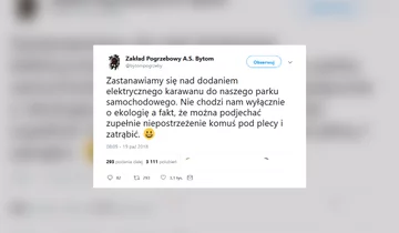 Wpisy zakładu pogrzebowego w mediach społecznościowych 