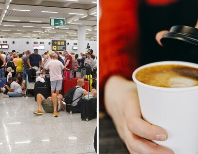 Miniatura: Kobieta kupiła kawę na lotnisku. Chwilę...
