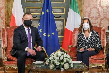 Spotkanie prezydenta z przewodniczącą Senatu Włoch Marią Elisabettą Alberti Casellati 