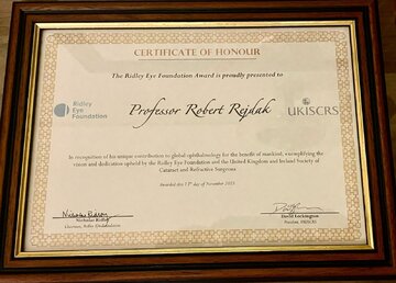 Nagroda Fundacji Ridleya dla&nbsp;prof. Roberta Rejdaka