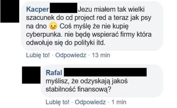 Komentarz po dodaniu tęczowej flagi do loga CD Projekt RED 