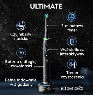 Cechy szczoteczki do&nbsp;zęb&oacute;w Oral-B iO