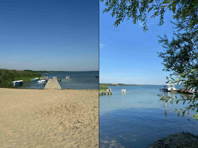 Pusta plaża we wsi Tałty