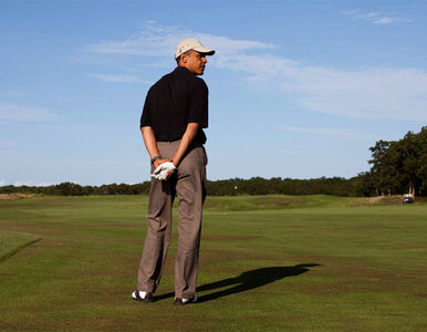 Miniatura: Barack Obama i Tiger Woods zagrali w golfa