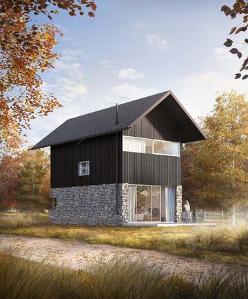 &bdquo;Ciasny, ale&nbsp;wysoki&rdquo; &ndash; kompaktowy dom projektu BXB Studio