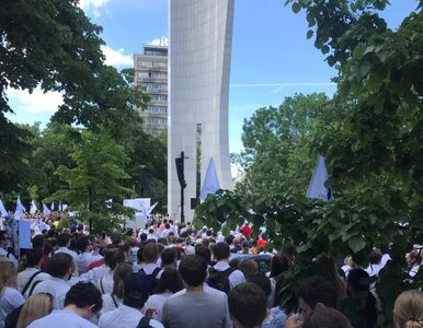 Miniatura: Lekarze tłumnie stawili się przed Sejmem....