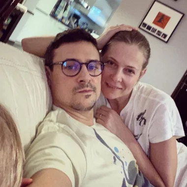 Mateusz Damięcki z żoną Pauliną