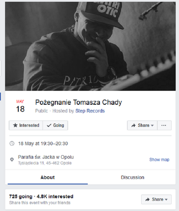Pożegnanie Tomasza Chady