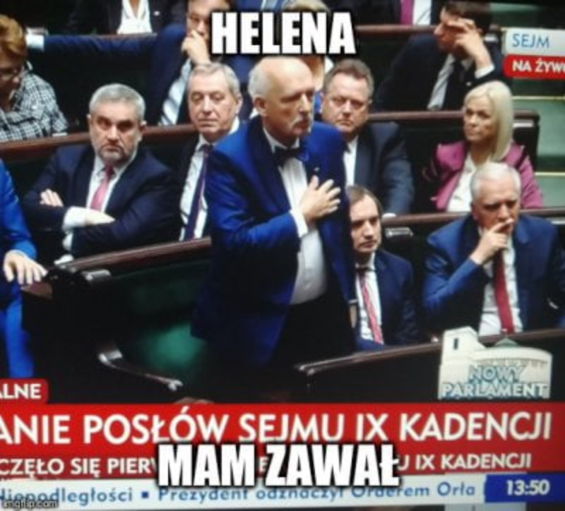 Mem z inauguracji posiedzenia Sejmu 