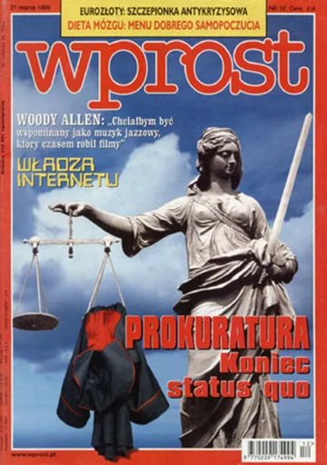 Okładka tygodnika Wprost nr 12/1999 (851)