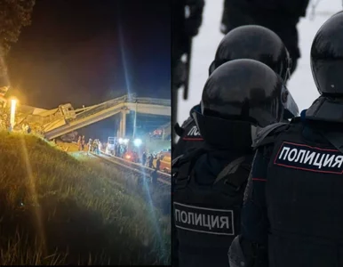 Miniatura: Rosja. Zawalił się wiadukt. Pociąg...