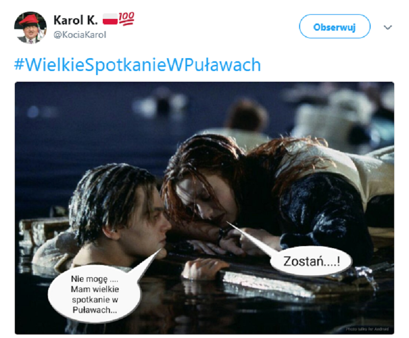 Mem po spotkaniu Lecha Wałęsy z protestującymi 