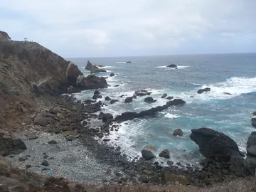 Widok z trasy prowadzącej z Playa el Benijo 