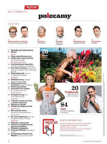 Spis treści "Wprost" nr 31/2019