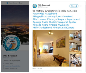 Wpis, kt&oacute;ry pojawił się na&nbsp;Twitterowym profilu Willi Zimorodek