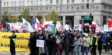 Protest przeciwko CETA w Warszawie 