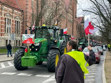 Strajk rolników w Szczecinie 