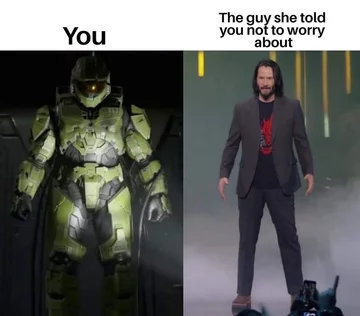 Mem z Keanu Reevesem po prezentacji gry Cyberpunk 2077 