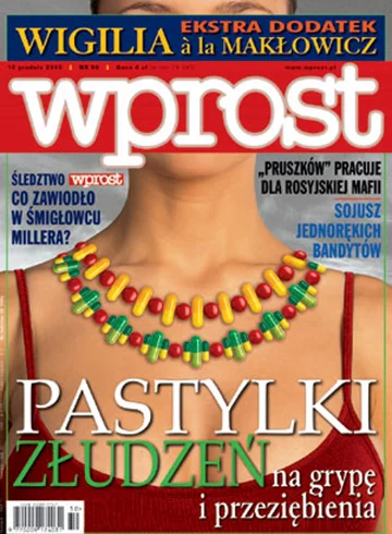 Okładka tygodnika Wprost nr 50/2003 (1098)