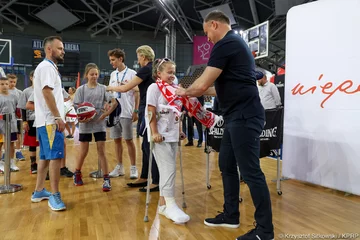 Andrzej Duda i Agata Duda na  Marcin Gortat Camp 