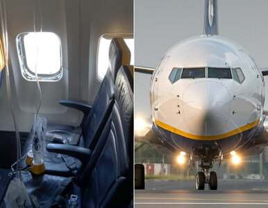 Miniatura: Rozbite okno i dramat pasażera Ryanair....