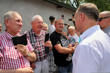 Andrzej Duda z wizytą w gospodarstwie państwa Bardowskich w Uniejowicach 