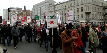 Protest przeciwko CETA w Warszawie 