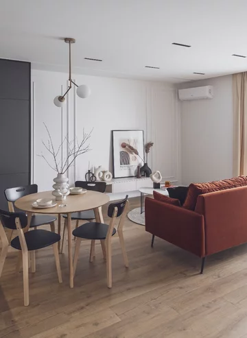 Mieszkanie o powierzchni 40 metrów kwadratowych, eleganckie i wygodne, projekt Paulina Gołaska Skibka, Gołaska, małe mieszkanie